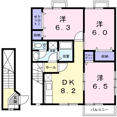 サンシャインひばりＢ 202【管理NO：1-013267502-02020】 ★家具家電は申し込み後に搬入します★の物件画像