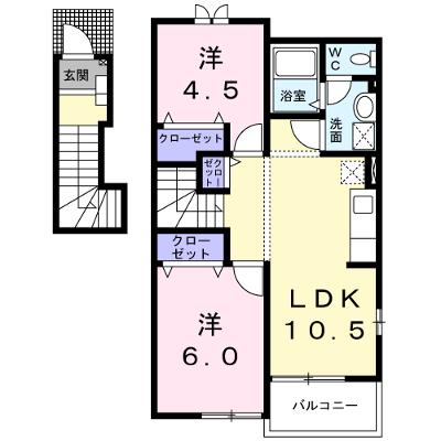 プレジール 203【管理NO：1-012438702-02010】 ★家具家電は申し込み後に搬入します★の物件画像