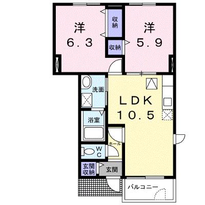 メゾン・ド・ソリアードＡ 102【管理NO：1-010352201-01020】 ★家具家電は申し込み後に搬入します★の物件画像