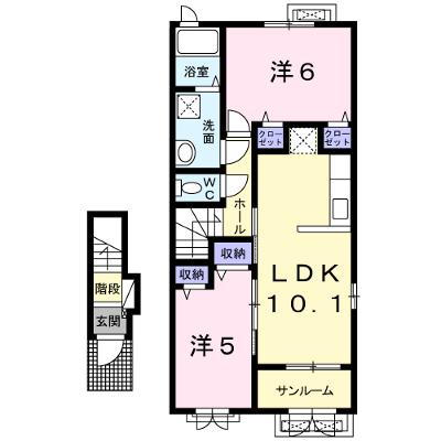 チェリーブロッサム 204【管理NO：1-021964301-02040】 ★家具家電は申し込み後に搬入します 2026年08月下旬入居可能の物件画像