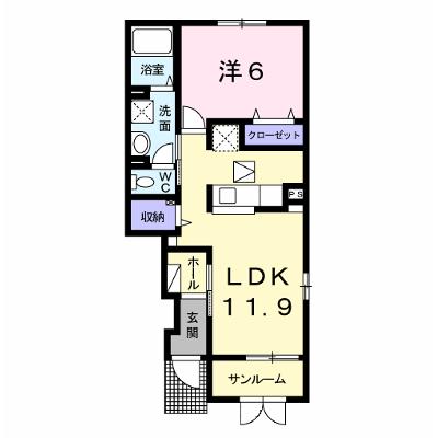 シュガーローズＢ館 104【管理NO：1-021584702-01040】 ★家具家電は申し込み後に搬入しますの物件画像