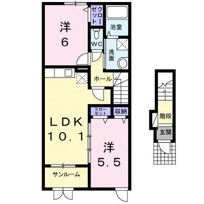 ラングレー飛鳥Ⅲ 202【管理NO：1-017005503-02020】 ★家具家電は申し込み後に搬入します 2026年07月中旬入居可能の物件画像