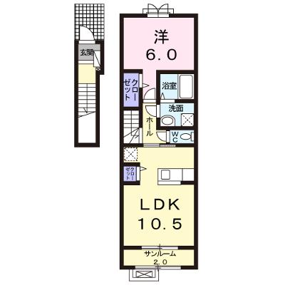メゾン早坂　弐番館 202【管理NO：1-019091002-02020】 ★家具家電は申し込み後に搬入しますの物件画像
