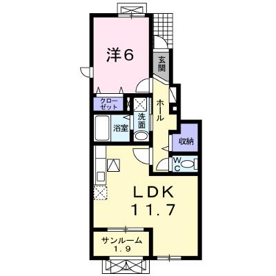 グレンジェルメＢ 103【管理NO：1-017285602-01030】 ★家具家電は申し込み後に搬入しますの物件画像