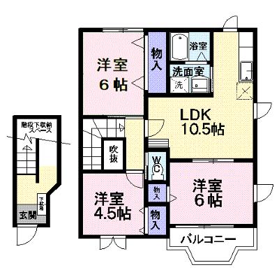 シュガーヒルズＡ 203【管理NO：1-009763801-02030】 ★家具家電は申し込み後に搬入しますの物件画像