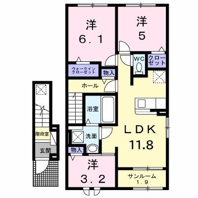 メア　ヒュッゲ 203【管理NO：1-028679601-02030】 ★家具家電は申し込み後に搬入します★ ★2026年10月上旬入居可能★の物件画像