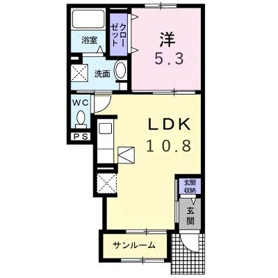 フルフィウス 102【管理NO：1-028243401-01020】 ★家具家電は申し込み後に搬入しますの物件画像