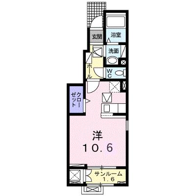 ソルナシエンテ　ウエスト 101【管理NO：1-028064802-01010】 ★家具家電は申し込み後に搬入します★の物件画像