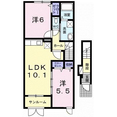 ブランシュ　ネージュ　Ⅱ 202【管理NO：1-021703202-02020】 ★家具家電は申し込み後に搬入しますの物件画像