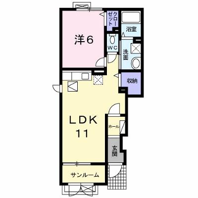 メゾン・ジェルメ 101【管理NO：1-018139201-01010】 ★家具家電は申し込み後に搬入しますの物件画像