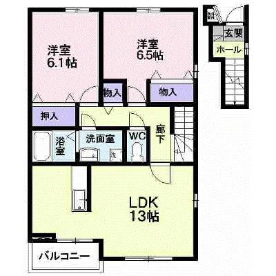 フレンシア長井Ａ 201【管理NO：1-011143801-02010】 ★家具家電は申し込み後に搬入します 2026年07月中旬入居可能の物件画像