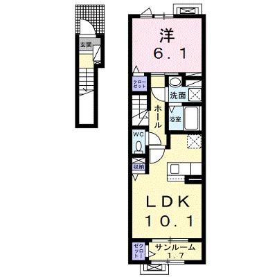 コージーハウス　ファミリアＥ 203【管理NO：1-028035701-02030】 ★家具家電は申し込み後に搬入します 2026年09月上旬入居可能の物件画像