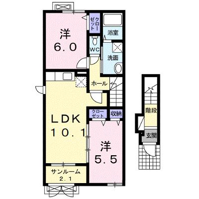 シャングリラ　越後屋 201【管理NO：1-017966201-02010】 ★家具家電は申し込み後に搬入しますの物件画像