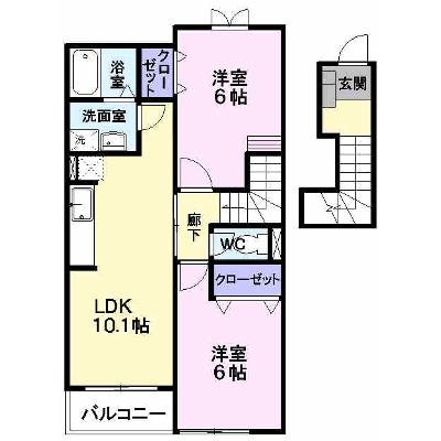 サン・ヴァンカン　Ｃ 203【管理NO：1-012670601-02030】 ★家具家電は申し込み後に搬入します 2026年07月中旬入居可能の物件画像