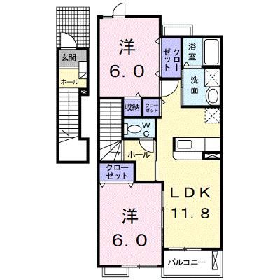 エクセレントヴィラ　Ⅰ 203【管理NO：1-013902801-02030】 ★家具家電は申し込み後に搬入します★の物件画像