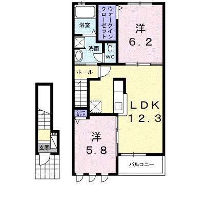 サンライズ霞Ⅲ 203【管理NO：1-020632501-02030】 ★家具家電は申し込み後に搬入しますの物件画像