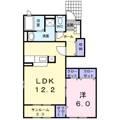 エーデル高松Ｃ 103【管理NO：1-014268601-01030】 ★家具家電は申し込み後に搬入します 2026年07月下旬入居可能の物件画像