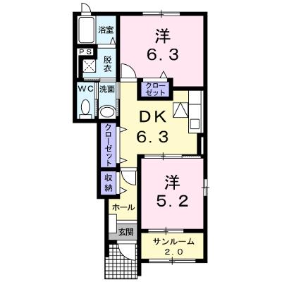 ラフレシールⅡ 102【管理NO：1-015378002-01020】 ★家具家電は申し込み後に搬入します 2026年08月中旬入居可能の物件画像