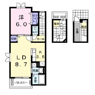 ゼフィロスＢ 305【管理NO：1-017938202-03040】 ★家具家電は申し込み後に搬入します★の物件画像