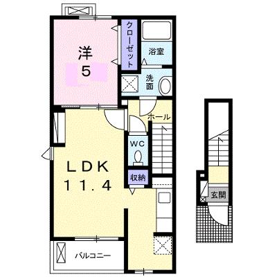 メゾンＩＬ四倉 201【管理NO：1-099288101-02010】 ★家具家電は申し込み後に搬入します★の物件画像