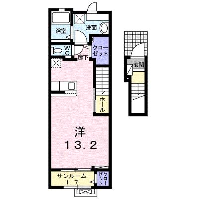 ハッピーハウスⅡ 205【管理NO：1-027425201-02040】 ★家具家電は申し込み後に搬入します★の物件画像
