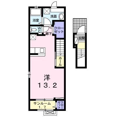 アルカンシェルＡ 203【管理NO：1-027118801-02030】 ★家具家電は申し込み後に搬入します★の物件画像