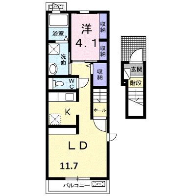 シグマⅢ 201【管理NO：1-024410901-02010】 ★家具家電は申し込み後に搬入します★の物件画像
