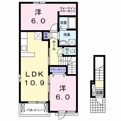 アル　カン　シェル　Ⅱ 201【管理NO：1-018828802-02010】 ★家具家電は申し込み後に搬入します★の物件画像