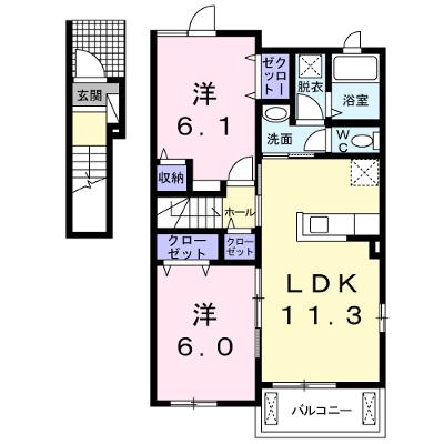 セレーノ　Ｂ 201【管理NO：1-018711702-02010】 ★家具家電は申し込み後に搬入します★の物件画像