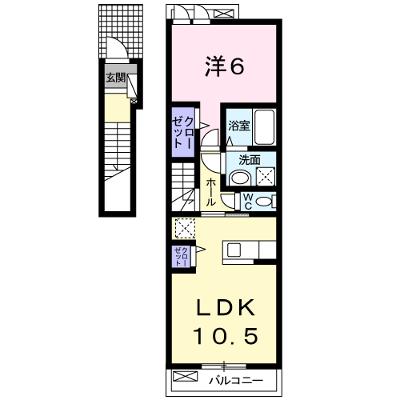 セレーノ　Ａ 202【管理NO：1-018711701-02020】 ★家具家電は申し込み後に搬入します★の物件画像