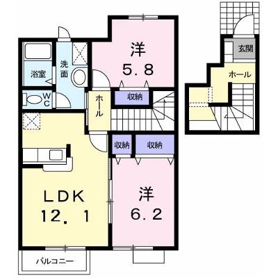 プリマベーラ 205【管理NO：1-012126801-02040】 ★家具家電は申し込み後に搬入します★の物件画像