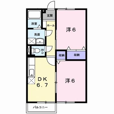 メゾンド　シャトリエ　Ⅱ 202【管理NO：1-007935002-02020】 ★家具家電は申し込み後に搬入します★の物件画像