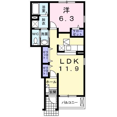ベル・ミルトＡ 105【管理NO：1-013009101-01040】 ★家具家電は申し込み後に搬入します★の物件画像