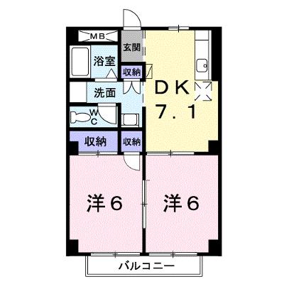 パルネット数間Ａ 201【管理NO：1-001206501-02010】 ★家具家電は申し込み後に搬入します★の物件画像