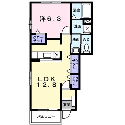 アヴァンシアＣ 101【管理NO：1-013765301-01010】 ★家具家電は申し込み後に搬入します★の物件画像