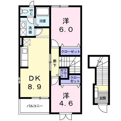 クラベールＢ 201【管理NO：1-012429602-02010】 ★家具家電は申し込み後に搬入します★の物件画像
