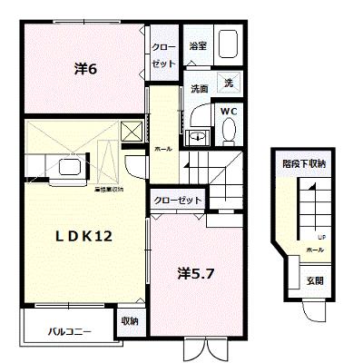 パルテールＤ 202【管理NO：1-010643004-02020】 ★家具家電は申し込み後に搬入します★の物件画像