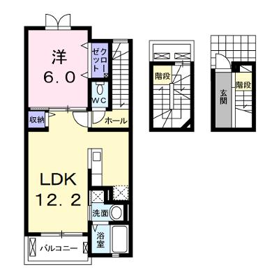 メゾン・ベール　Ａ 302【管理NO：1-019886301-03020】 ★家具家電は申し込み後に搬入します★の物件画像