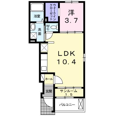 ドルフ・レーベン　Ⅰ 103【管理NO：1-019265601-01030】 ★家具家電は申し込み後に搬入します★の物件画像