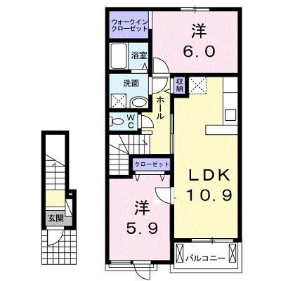 シャトーハイツＣ 202【管理NO：1-019205502-02020】 ★家具家電は申し込み後に搬入しますの物件画像