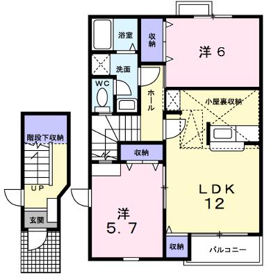 ラフィネプリズ　Ｂ 201【管理NO：1-010757402-02010】 ★家具家電は申し込み後に搬入します★ ★2026年09月中旬入居可能★の物件画像