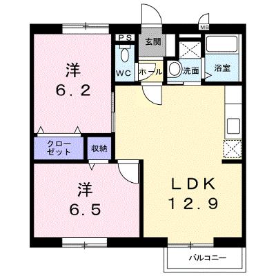シャンペトレⅡ 202【管理NO：1-009353402-02020】 ★家具家電は申し込み後に搬入しますの物件画像
