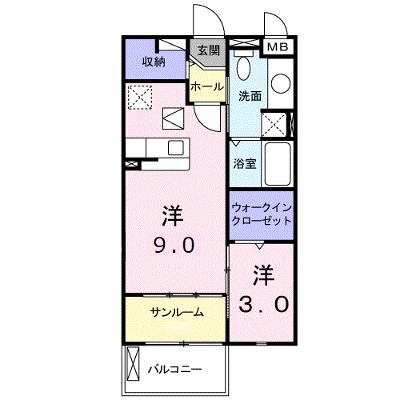 サニーヒルズ岡台Ⅱ 103【管理NO：1-014702501-01030】の物件画像