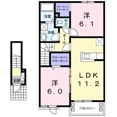 メロウ・リーフＢ 202【管理NO：1-018747301-02020】 ★家具家電は申し込み後に搬入します 2026年07月下旬入居可能の物件画像