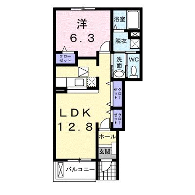 ラフレシールＢ 103【管理NO：1-013836502-01030】 ★家具家電は申し込み後に搬入します★の物件画像