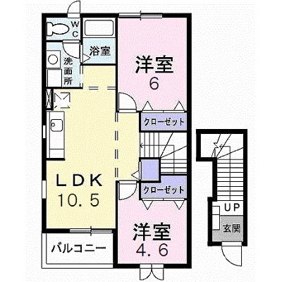 プリマベーラＢ 201【管理NO：1-012455702-02010】 ★家具家電は申し込み後に搬入します★の物件画像