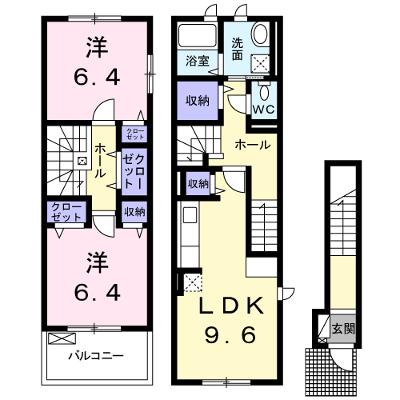 ラ・ポルト　ｌａ　Ｐｏｒｔｅ 204【管理NO：1-019246301-02040】 ★家具家電は申し込み後に搬入します★の物件画像
