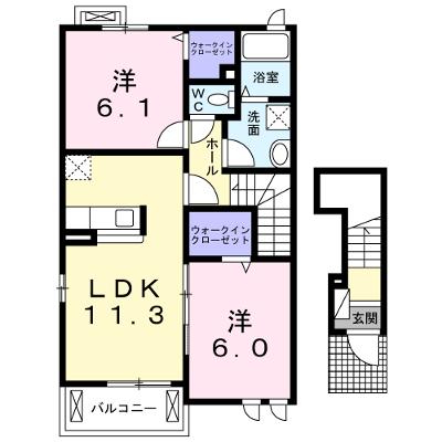 ベル・メゾンⅡ 201【管理NO：1-017414602-02010】 ★家具家電は申し込み後に搬入します★の物件画像