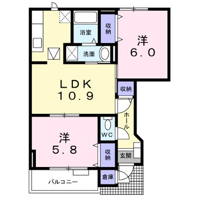 プリムヴェール　Ａ 105【管理NO：1-011866401-01040】 ★家具家電は申し込み後に搬入します★の物件画像