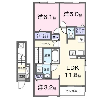 グランデ・ヴェリタ 205【管理NO：1-028695101-02050】 ★家具家電は申し込み後に搬入します★ ★2026年09月上旬入居可能★の物件画像